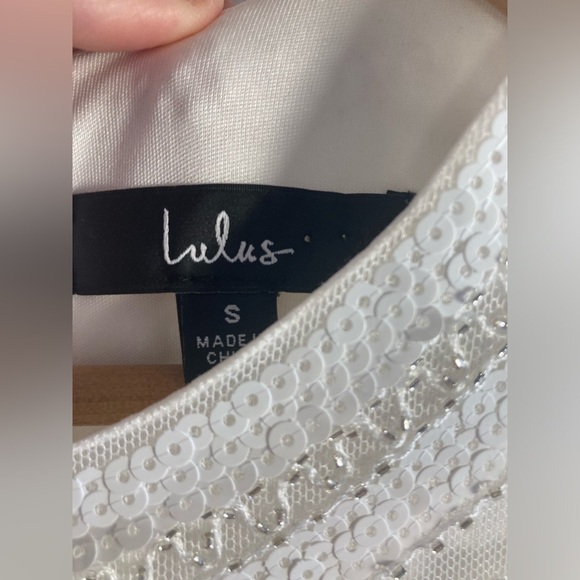 Lulus Spread Your Shine White Embroidered Long Sleeve Mini Dress Small NWT - Picture 15 of 16